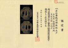 Shinchu Tsuchime-ji Mito School Tsuba with NBTHK Hozon Tosogu - Dancing Cranes and Pine Sprouts