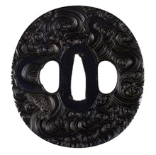 Dragon Shakudo Satsuma Tsuba with NBTHK Tokubetsu Hozon Tosogu + Fuchikashira