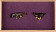 Menuki Attributed to "Den Tokuoki" with NBTHK Hozon Tosogu - Male and Female Shamo - Cockfighting