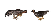 Menuki Attributed to "Den Tokuoki" with NBTHK Hozon Tosogu - Male and Female Shamo - Cockfighting