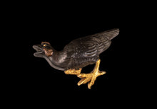 Menuki Attributed to "Den Tokuoki" with NBTHK Hozon Tosogu - Male and Female Shamo - Cockfighting