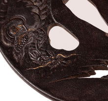 Iron Dragon And Fuji San Theme Tsuba