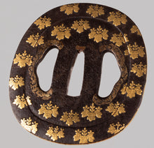 Iron Kumagai School Tsuba with NBTHK Hozon Tosogu - Kiri Mon