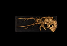 Shakudo Nanako Fuchikashira Decorated with Ise Shrimp - Spiny Lobster