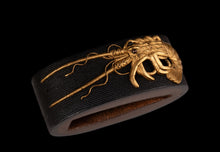 Shakudo Nanako Fuchikashira Decorated with Ise Shrimp - Spiny Lobster