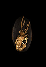 Shakudo Nanako Fuchikashira Decorated with Ise Shrimp - Spiny Lobster