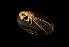 Shakudo Nanako Fuchikashira Decorated with Ise Shrimp - Spiny Lobster