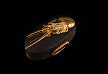 Shakudo Nanako Fuchikashira Decorated with Ise Shrimp - Spiny Lobster