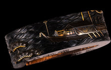 Shakudo Daisho Fuchikashira Signed "Shokotei Katsufusa" with NBTHK Tokubetsu Hozon Tosogu - Battle of Yashima