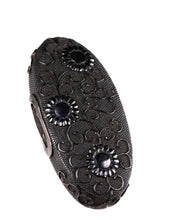 Shakudo Nanako Owari Kinko Fuchikashira with NBTHK Hozon Tosogu - Chrysanthemums and Karakusa