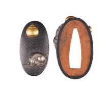 Shakudo Fuchikashira Decorated with Mouse/Rat and Hoju, a Sacred Jewel