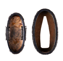 Shakudo Nanako Owari Kinko Fuchikashira with NBTHK Hozon Tosogu - Chrysanthemums and Karakusa