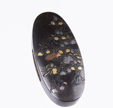 Shibuichi Fuchikashira Signed "Hosono Sozaemon Masamori" with NBTHK Hozon Tosogu - 36 Poets