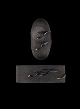 Shakudo Nanako Fuchikashira Signed "Naniwa No Ju Yabu Tsuneyuki" with Tokubetsu Hozon Tosogu- Geese and Moon