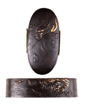 Iron Fuchikashira Signed "Teikan" with NBTHK Tokubetsu Hozon Tosogu - Ryuko