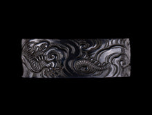 Dragon Shakudo Satsuma Tsuba with NBTHK Tokubetsu Hozon Tosogu + Fuchikashira