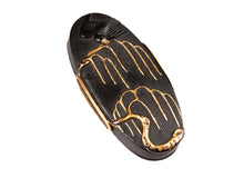 Shakudo Nanako Fuchikashira Decorated with Swallows and Willows