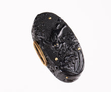 Shakudo Nanako Fuchikashira Decorated with a Hare and Waves - Nami No Usagi