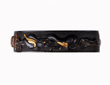 Shakudo Nanako Fuchikashira Decorated with Kurikara - Dragon and Sword