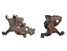 Shakudo Menuki Attributed to Ko-Kinko Tradition with NBTHK Hozon Tosogu - Idaten and Demon