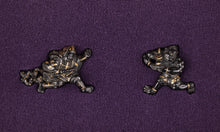 Shakudo Menuki Attributed to Ko-Kinko Tradition with NBTHK Hozon Tosogu - Idaten and Demon