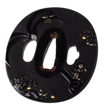 Shakudo Nanako Shokatei School Tsuba with NBTHK Hozon Tosogu - Child on Anchor