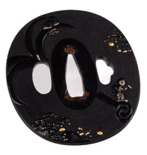 Shakudo Nanako Shokatei School Tsuba with NBTHK Hozon Tosogu - Child on Anchor