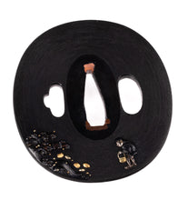 Shakudo Nanako Shokatei School Tsuba with NBTHK Hozon Tosogu - Child on Anchor