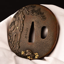 Shinchu Tsuba Signed "Yukikiyo" with NBTHK Hozon Tosogu - Takenouchi No Sukune with Dragon King