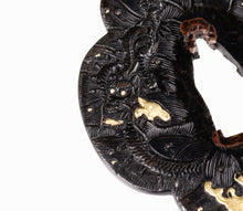 Shakudo Ko-Kinko Tsuba with NBTHK Tokubetsu Hozon Tosogu - Dragon