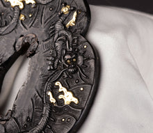 Shakudo Ko-Kinko Tsuba with NBTHK Tokubetsu Hozon Tosogu - Dragon