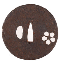 Iron Tosho School Tsuba With Plum Blossom Sukashi