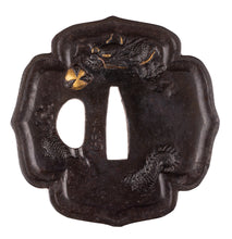 Iron Tsuba Signed "Masaharu"with NBTHK Hozon Tosogu - Cloude Dragon