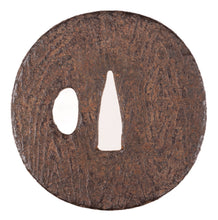 Iron Tsuba with Wood Grain Pattern