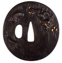 Iron Tsuba Signed "Tamagawa Yoshihisa" with NBTHK Hozon Tosogu - Dragon