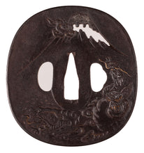 Iron Dragon And Fuji San Theme Tsuba