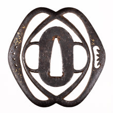 Iron Sukashi Tsuba - Design After Hayashi - Kai-awase Game - Shells