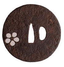 Iron Tosho School Tsuba With Plum Blossom Sukashi