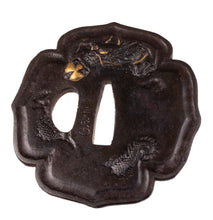 Iron Tsuba Signed "Masaharu"with NBTHK Hozon Tosogu - Cloude Dragon