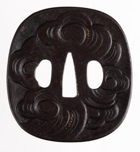 Iron Sekibun School Tsuba Decorated with a Tiger