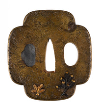 Shinchu Tsuchime-ji Mito School Tsuba with NBTHK Hozon Tosogu - Dancing Cranes and Pine Sprouts