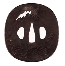 Iron Dragon And Fuji San Theme Tsuba