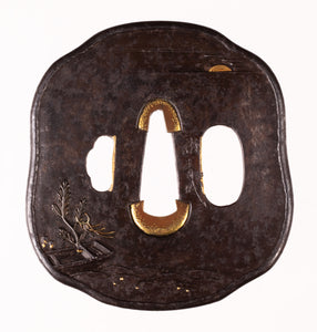 Iron Tanaka Toryusai School Tsuba Signed "Ryuseimin" with NBTHK Tokubetsu Hozon Tosogu