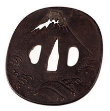 Iron Dragon And Fuji San Theme Tsuba