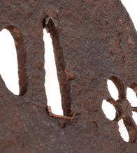 Iron Tosho School Tsuba With Plum Blossom Sukashi