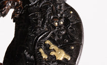 Shakudo Ko-Kinko Tsuba with NBTHK Tokubetsu Hozon Tosogu - Dragon