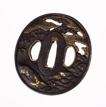 Iron Hikone School Tsuba with NBTHK Hozon Tosogu - Yoshitsune at Mure Takamatsu