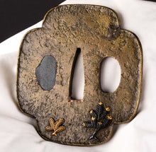 Shinchu Tsuchime-ji Mito School Tsuba with NBTHK Hozon Tosogu - Dancing Cranes and Pine Sprouts