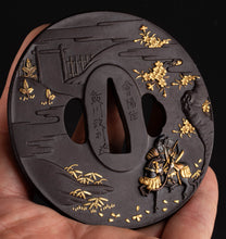 Iron Tsuba Signed "Igawa Masatoshi" with NBTHK Tokubetsu Hozon Tosogu - Kusunoki Masashige