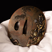Shinchu Tsuba Signed "Yukikiyo" with NBTHK Hozon Tosogu - Takenouchi No Sukune with Dragon King